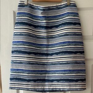 Striped Blue and White Skirt